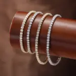 Pulsera de tenis de moissanita de Plata de Ley 925 D VVS1 con certificado GRA, regalo de joyería exquisito y lujoso 4