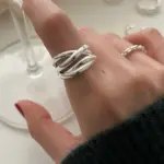 925 anillos de plata esterlina para mujeres hombres pareja minimalista hecho a mano Simple Interware anillo joyería de fiesta regalo prevenir alergias 5