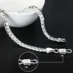 Pulsera fina de Plata de Ley 925 con cadena bonita y Noble para mujer y hombre, dijes, regalo de fiesta, joyería de moda para boda, modelo novedoso 4