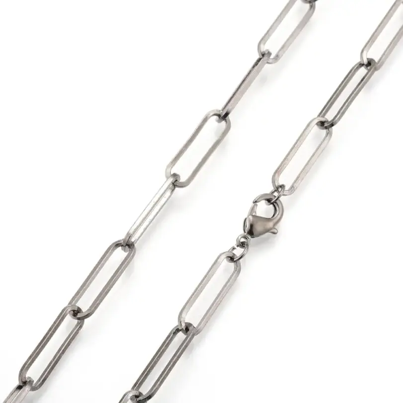 🔗 Collar "Cable Link" – Acero 316L Estilo Industrial 50cm 4