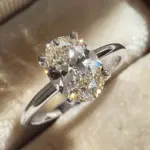 Anillo de Plata de Ley 925 con circonita de 1-8CT, precioso anillo de piedra ovalada brillante para mujer, compromiso, boda, joyería fina de lujo de alta calidad 2 Anillo de Plata de Ley 925 con circonita de 1-8CT, precioso anillo de piedra ovalada brillante para mujer, compromiso, boda, joyería fina de lujo de alta calidad 2