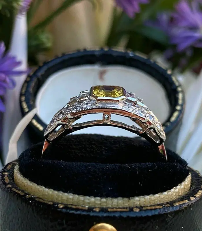 nuevos y novedosos anillos para dedo para mujer, joyería preciosa de circonia amarilla brillante para compromiso, accesorios exquisitos para boda 2