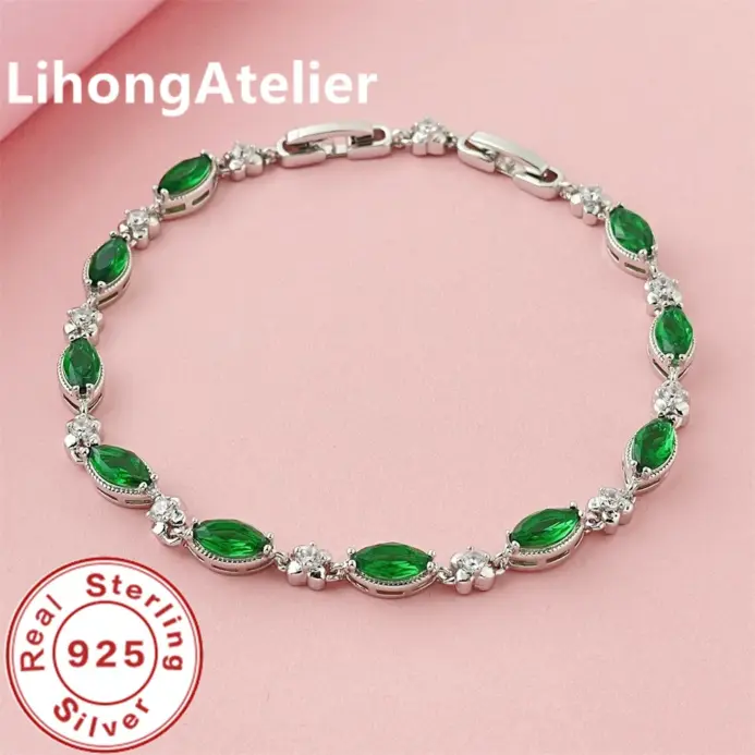 💚 Pulsera "Esmeralda Imperial" – Plata de Ley .925 y Circonia Green 2
