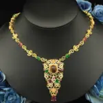 Juego de Joyería de Lujo para Mujer Falair, con Circonitas Simuladas, Brazalete, Anillo, Collar y Aretes de Cobre Dorado, Joyería Elegante para Uso Diario 5