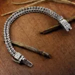 🐉 Brazalete "Dragon Spine S925" – Plata Sólida Tejida (Doble Seguridad) 5