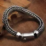 🦾 Pulsera "Iron Keel Dominant" – Tejido de Quilla Retro 2