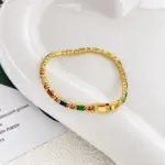 🌈 Pulsera Tennis "Arcoíris Infinito" – Cristales AAA y Oro 18K 4