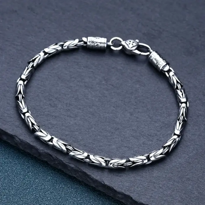 Nueva Pulsera para Hombre, Vajra S925, Plata Tailandesa, Estilo Retro, Diseño Antiguo, Personalidad, Joyería Fina Neutral 2