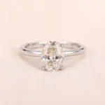 Anillos de Plata de Ley 925 con Circonita Cúbica Ovalada para Mujer, Anillos Sencillos y Clásicos para Boda, Compromiso, Promesa, Accesorios de Joyería Eterna 4