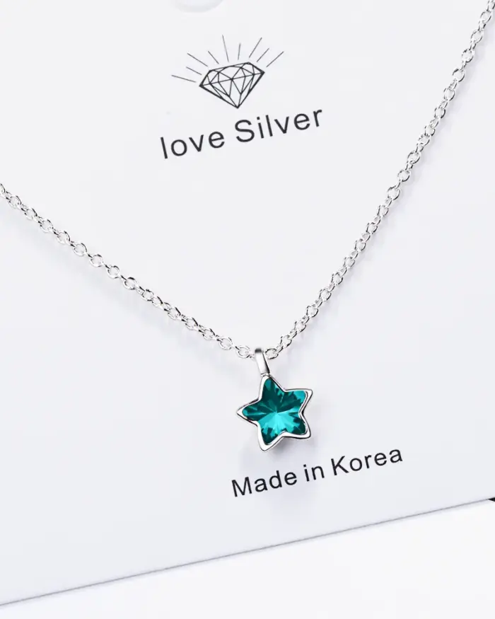 🌟 Collar "Blue Celestial Star" – Plata .925 y Cristal Luxury por GaaBou 1