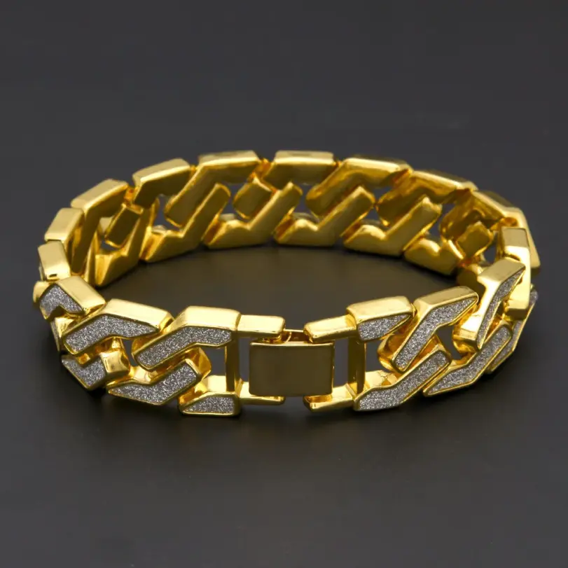 Pulsera de oro puro 24K 9999 de lujo, pulsera geométrica personalizada para hombre 5