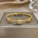 🌸 Brazalete "Flor Trenzada" – Diseño de Lujo y Brillo Espejo 6