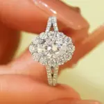 2CT 7*9MM anillo de moissanita de corte ovalado S925 plata esterlina laboratorio diamante boda banda para mujer joyería fina de fiesta 2