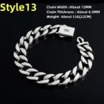 Hechos a mano nuevos de Plata de Ley 925 Retro para hombre, pulsera trenzada segura, pulseras de nicho de Hip Hop con maja de diamante, accesorios de joyería 7 Hechos a mano nuevos de Plata de Ley 925 Retro para hombre, pulsera trenzada segura, pulseras de nicho de Hip Hop con maja de diamante, accesorios de joyería 7