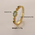 Anillo de plata de ley S925 para mujer: circón de arte brillante con incrustaciones, chapado en oro de 18 quilates, joyería de regalo elegante 6
