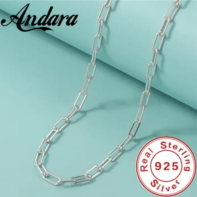 📎 Collar "Andara Legacy" – Plata .925 y Oro 18K Estilo Paperclip 2