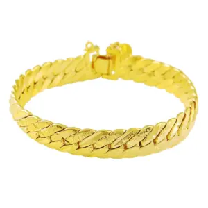 Pulsera de hombre agresiva de oro real de oro puro 24K 9999 de lujo 1