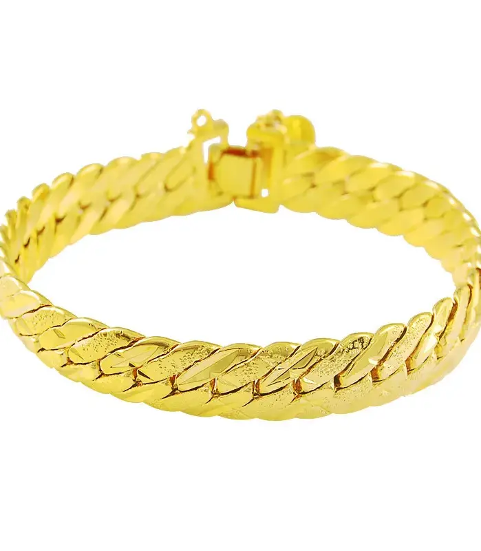 Pulsera de hombre agresiva de oro real de oro puro 24K 9999 de lujo 1
