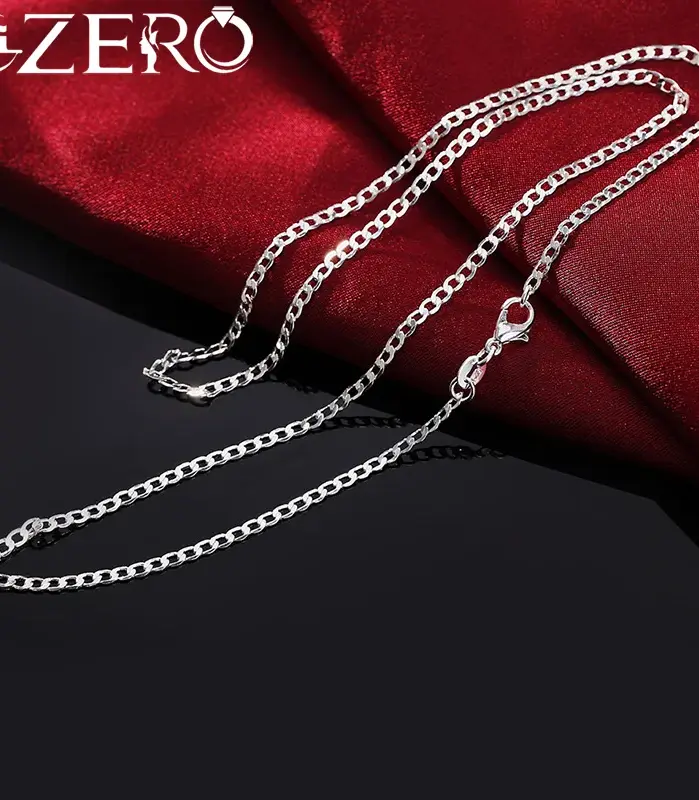 ✨ Collar "Silver Stream 2mm" – Plata .925 de Diseño Plano 1