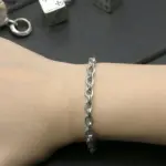 pulsera de plata de ley S925 Vintage para hombres y mujeres, joyería fina para parejas, venta al por mayor 6