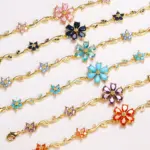 🌸 Pulsera "Jardín de Turquesas" – Edición Multicolor en Oro de 18K 5
