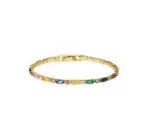 🌈 Pulsera Tennis "Arcoíris Infinito" – Cristales AAA y Oro 18K 5