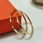 Pendientes de aro de plata de ley 925 para mujer, joyería chapada en oro de 18 quilates, deslumbrantes pendientes de aro para mujer, regalos de navidad 6