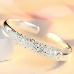 Nueva pulsera elegante de Plata de Ley 925 con apertura de pavo real, brazaletes para mujer, accesorios de moda para fiesta y boda, regalo de joyería 6