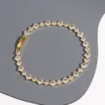 Pulseras de tenis de circonita cúbica brillante para mujer, cadena de Color plateado apilable y delicada de lujo, joyería de boda para banquete CZ de cristal 13
