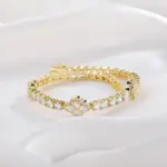 🍀 Pulsera Tennis "Trébol de la Suerte" – Circonia 4mm y Diseño Unisex 3