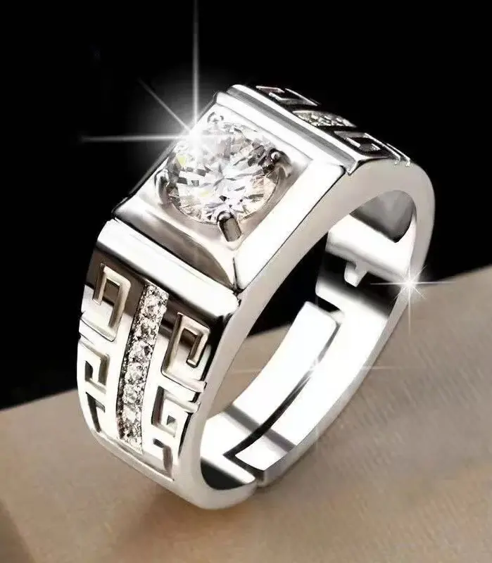 2 unids/set de anillos de pareja a juego con corazón de circón, anillo ajustable de boda de amor sin fin para siempre para mujeres y hombres, dije para el Día de San Valentín 2