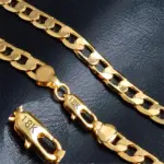 Collar de cadena de oro grueso para hombre, joyería de moda, 18 K, 4/6/8/10MM, 50cm, 20 pulgadas, venta al por mayor 1