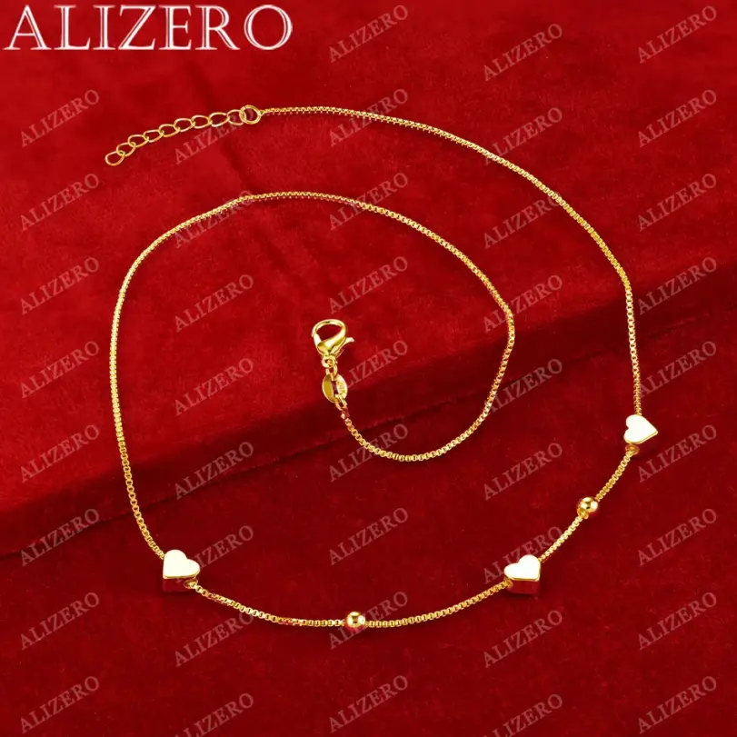 ❤️ Collar "Heart Symphony" – Oro 18K con Cadena de Caja de 18" 3