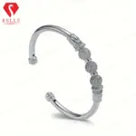 Pulsera de moissanita que se puede abrir de plata de ley 925, joyería exquisita para mujer, regalo ideal para bodas y aniversarios 1