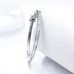 brazalete de tenis para mujer, de Plata de Ley 925, Baguette, cristal CZ, joyería nupcial de lujo para boda 4 brazalete de tenis para mujer, de Plata de Ley 925, Baguette, cristal CZ, joyería nupcial de lujo para boda 4