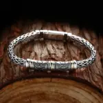 🌿 Pulsera "Tang Dynasty Legacy" – Plata Retro de 5mm 3