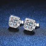 Pendientes Neetim Real de moissanita de Color D de 0,5-1 quilates para mujer, pendientes brillantes de 100% Plata de Ley 925, joyería de boda 3
