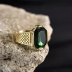 R3351g Anillo de joyería con piedras preciosas de acero inoxidable vintage de alta calidad para hombre 10