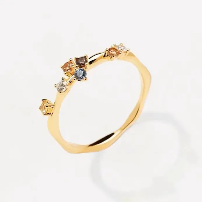 Nuevo Anillo de circón de Color Plata de Ley 925, anillo con personalidad Simple para mujer, regalo de fiesta de cumpleaños para amigos, joyería exquisita 2