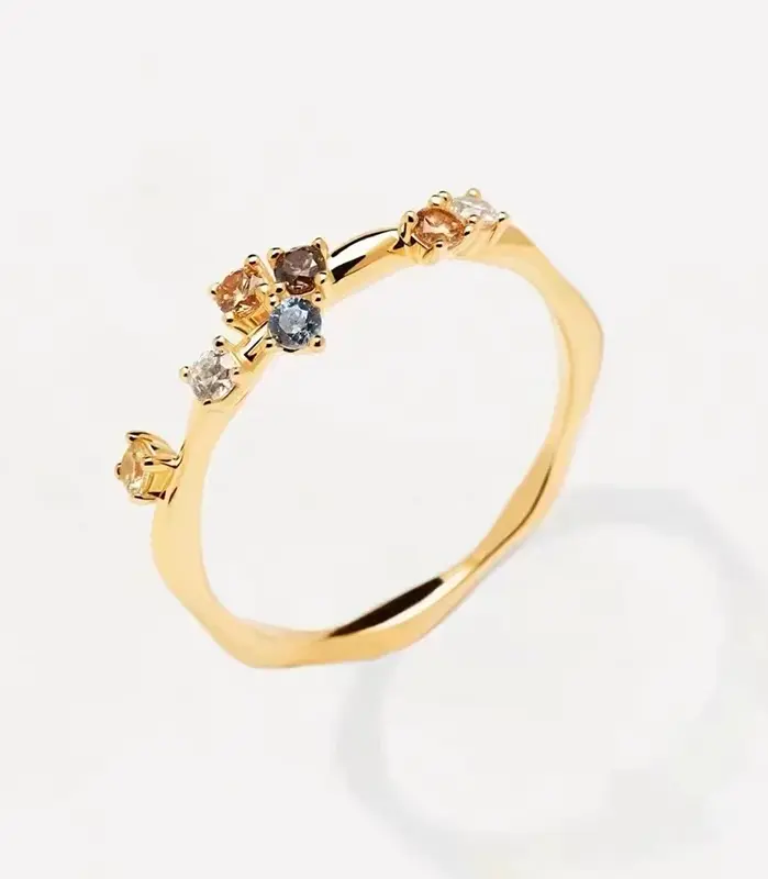 Nuevo Anillo de circón de Color Plata de Ley 925, anillo con personalidad Simple para mujer, regalo de fiesta de cumpleaños para amigos, joyería exquisita 2