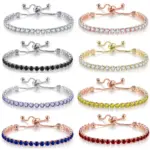 ✨ Pulsera Tennis "Gema Natal" – Ajustable y Personalizada con Circonia 1