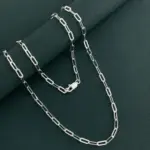 📎 Collar "Andara Pure Gold" – Plata .925 y Oro 14K Estilo Paperclip 4