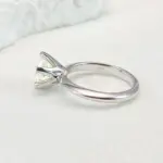 Anillo NeeTim de moissanita de 0,5-5 quilates para mujer, Plata de Ley 925 con chapado en oro blanco, joyería de compromiso con diamantes de laboratorio para boda 5