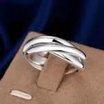 Envío gratis para mujer, boda, hermoso encanto, moda para mujer, 925 anillos de plata esterlina, joyería, bonito regalo para amante 1