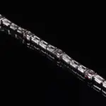 pulsera de tenis de rubí cultivada en laboratorio de BALLET para mujer, brazalete de piedra natal de Plata de Ley 925, pulsera de lujo para fiesta, regalo 5