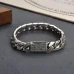 S925 plata esterlina atemporal vid guirnalda hebilla Retro Punk tanque pulsera joyería creatividad regalo precio de fábrica 5