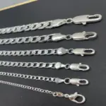 Collar de plata de ley 925 para hombre, 2/4/6/8/10/12MM, 40-75cm, collar de cadena con cierre de langosta, regalos de joyería de compromiso para hombres y mujeres 3