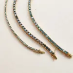 Cadena de tenis de moissanita azul y rosa de lujo de 3MM para mujer, pulsera de plata de ley 925 para hombre, cadena de moissanita de Hip hop con GRA 4