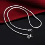 40-75 cm Plata de Ley 925 1 MM/2 MM/3 MM collar de cadena de serpiente sólida para hombres mujeres joyería de moda para colgante envío gratis 2