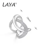 2025 Plata de Ley 925 moda de lujo Irregular de alta calidad anillo cruzado de circón regalo para hombres mujeres joyería de personalidad de fiesta 4